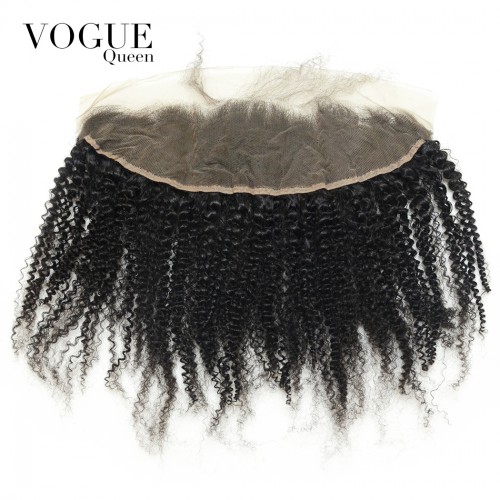 Afro Kinky Curly 4b 4c 13x4 Lace Frontal Closure With Baby Hair,Natural Color